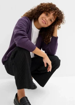 Milano Rib-Feinstrickjacke|bonprix Hot