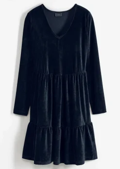Minikleid aus elastischen Samt|bonprix Online