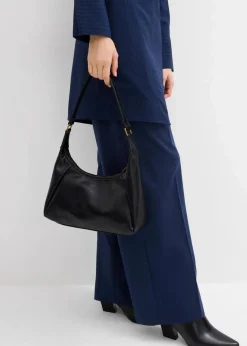 bonprix Kleider|Minikleid aus strukturiertem Material dunkelblau