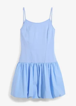 bonprix Kleider|Minikleid mit Ballonrock perlblau