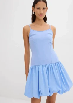 bonprix Kleider|Minikleid mit Ballonrock perlblau