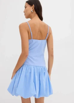 bonprix Kleider|Minikleid mit Ballonrock perlblau