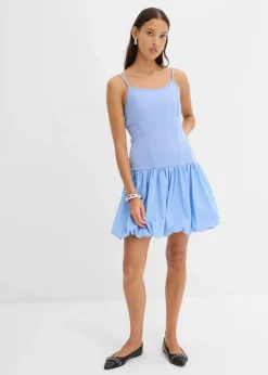 bonprix Kleider|Minikleid mit Ballonrock perlblau