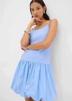 bonprix Kleider|Minikleid mit Ballonrock perlblau