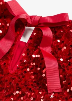 bonprix Kleider|Bekleidung·Pullover & Strickjacken|Minikleid mit Pailletten chillirot