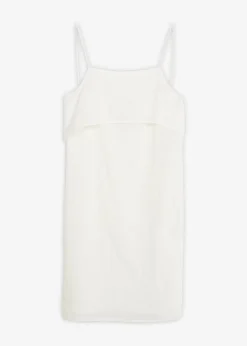 bonprix Bekleidung·Pullover & Strickjacken|Minikleid mit schöner Paillettenstickung perlweiß