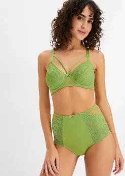 bonprix Wäsche·Dessous|Wäsche·Große Cups D-H|Minimizer-BH mit filigraner Spitze edelsteingrün