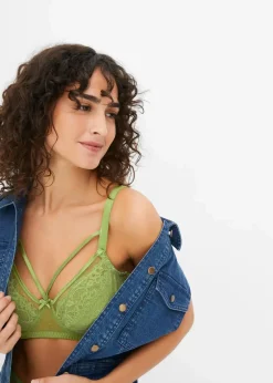 bonprix Wäsche·Dessous|Wäsche·Große Cups D-H|Minimizer-BH mit filigraner Spitze edelsteingrün
