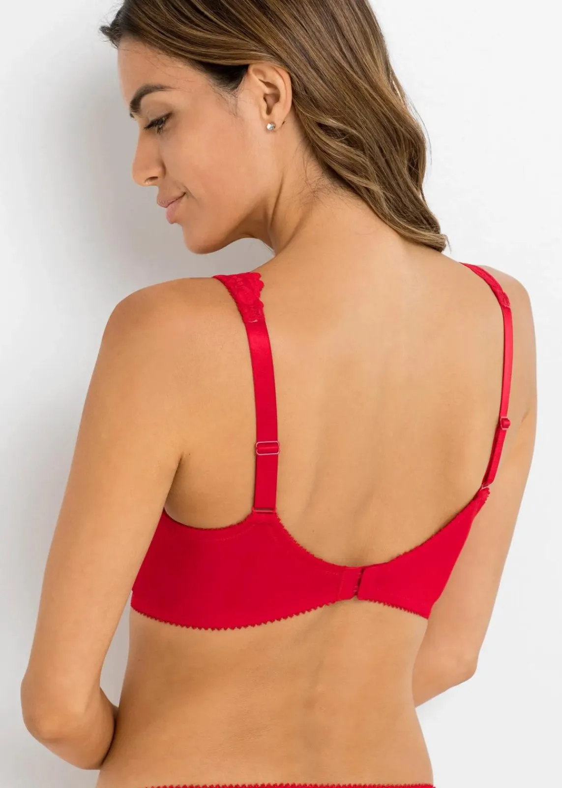 bonprix Große Cups D-H|Bhs|Minimizer-BH mit gepolsterten Trägern (2er Pack) erdbeere+grau meliert