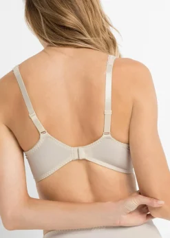 bonprix Wäsche·Große Cups D-H|Wäsche·Bhs|Minimizer-BH mit gepolsterten Trägern (2er Pack) creme+taupe