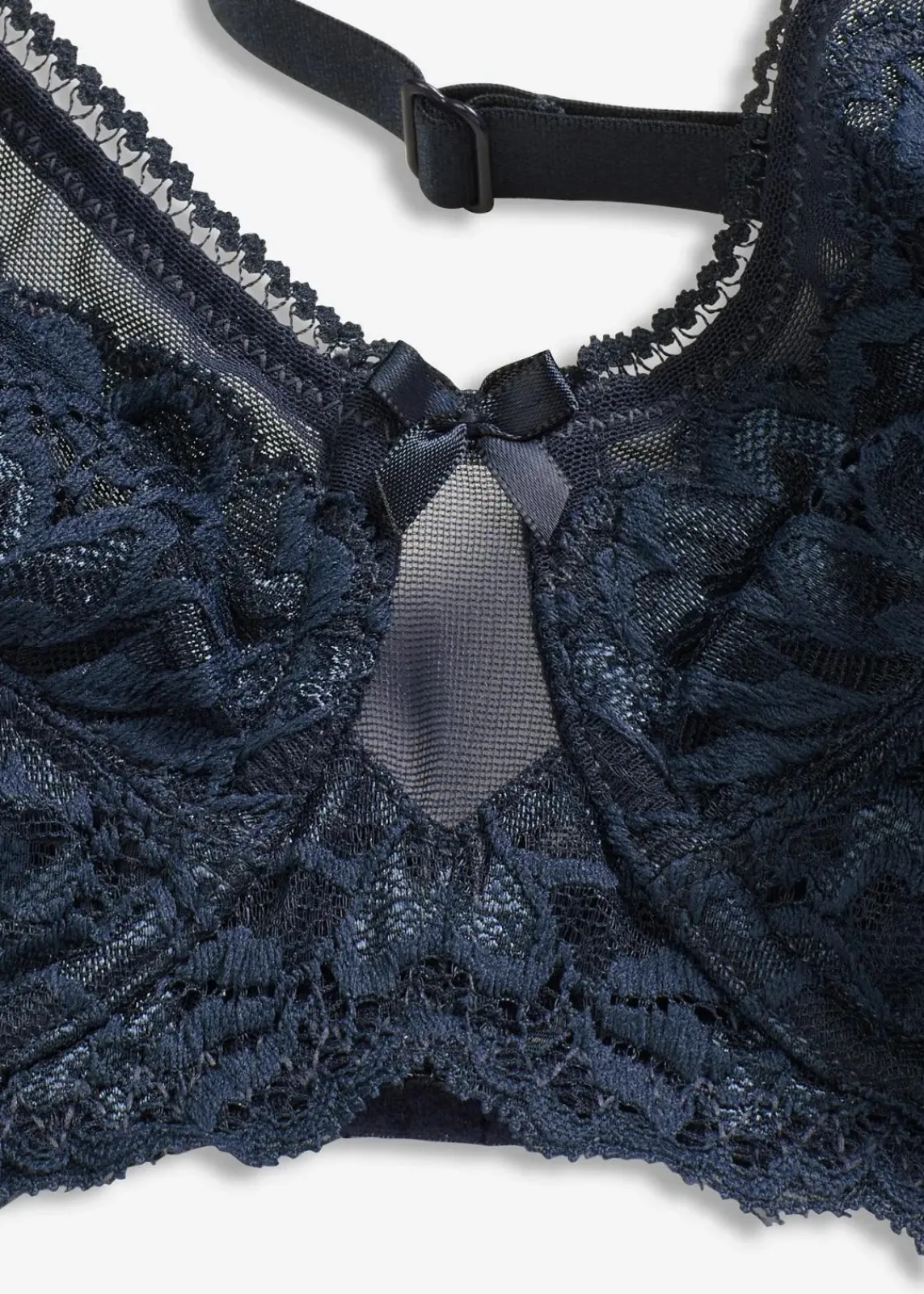 bonprix Große Cups D-H|Nachhaltigere Materialien|Minimizer-BH mit gepolsterten Trägern intensivblau