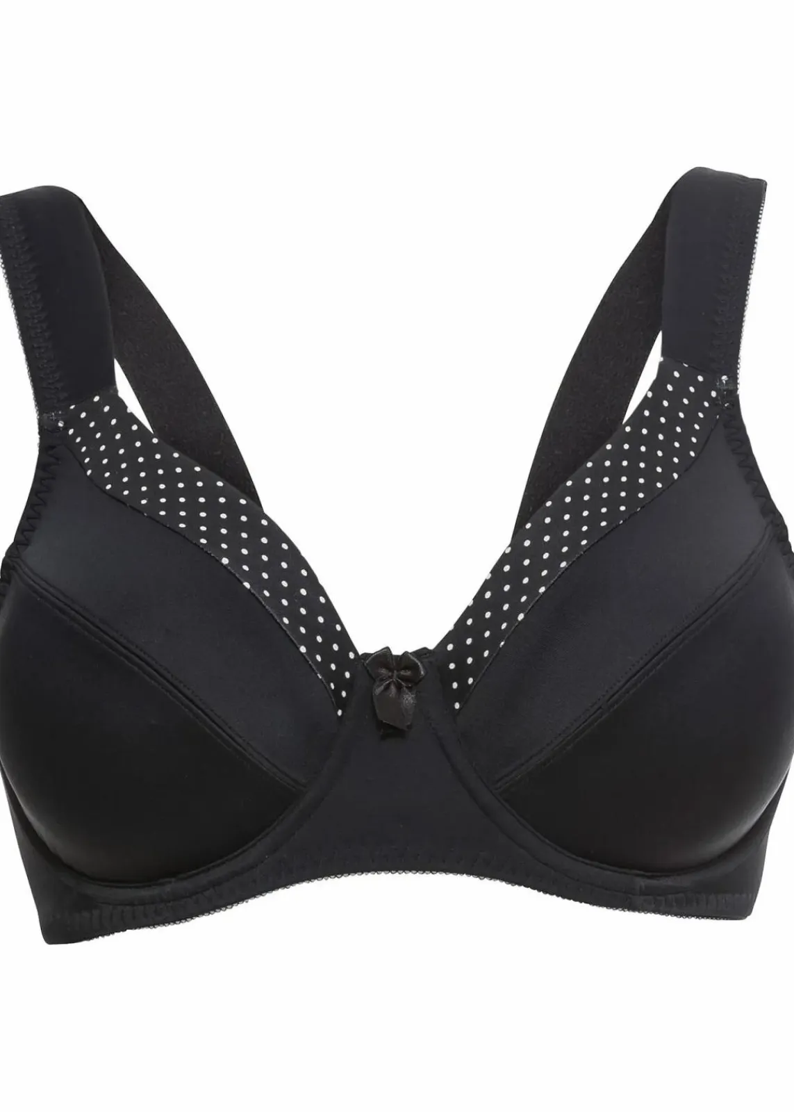 bonprix Große Cups D-H|Bhs|Minimizer-BH mit gepolsterten Trägern schwarz/kreidebeige