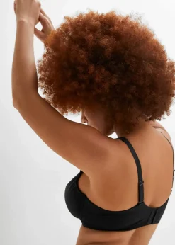 bonprix Große Cups D-H|Bhs|Minimizer-BH mit gepolsterten Trägern schwarz/kreidebeige