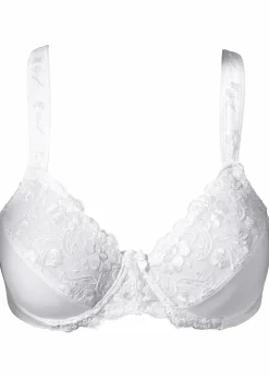 bonprix Große Cups D-H|Bhs|Minimizer-BH mit gepolsterten Trägern weiß