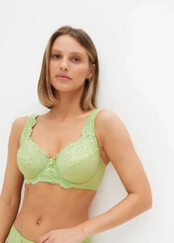 bonprix Große Cups D-H|Bhs|Minimizer-BH mit gepolsterten Trägern (2er Pack) birnengrün+zartgelb