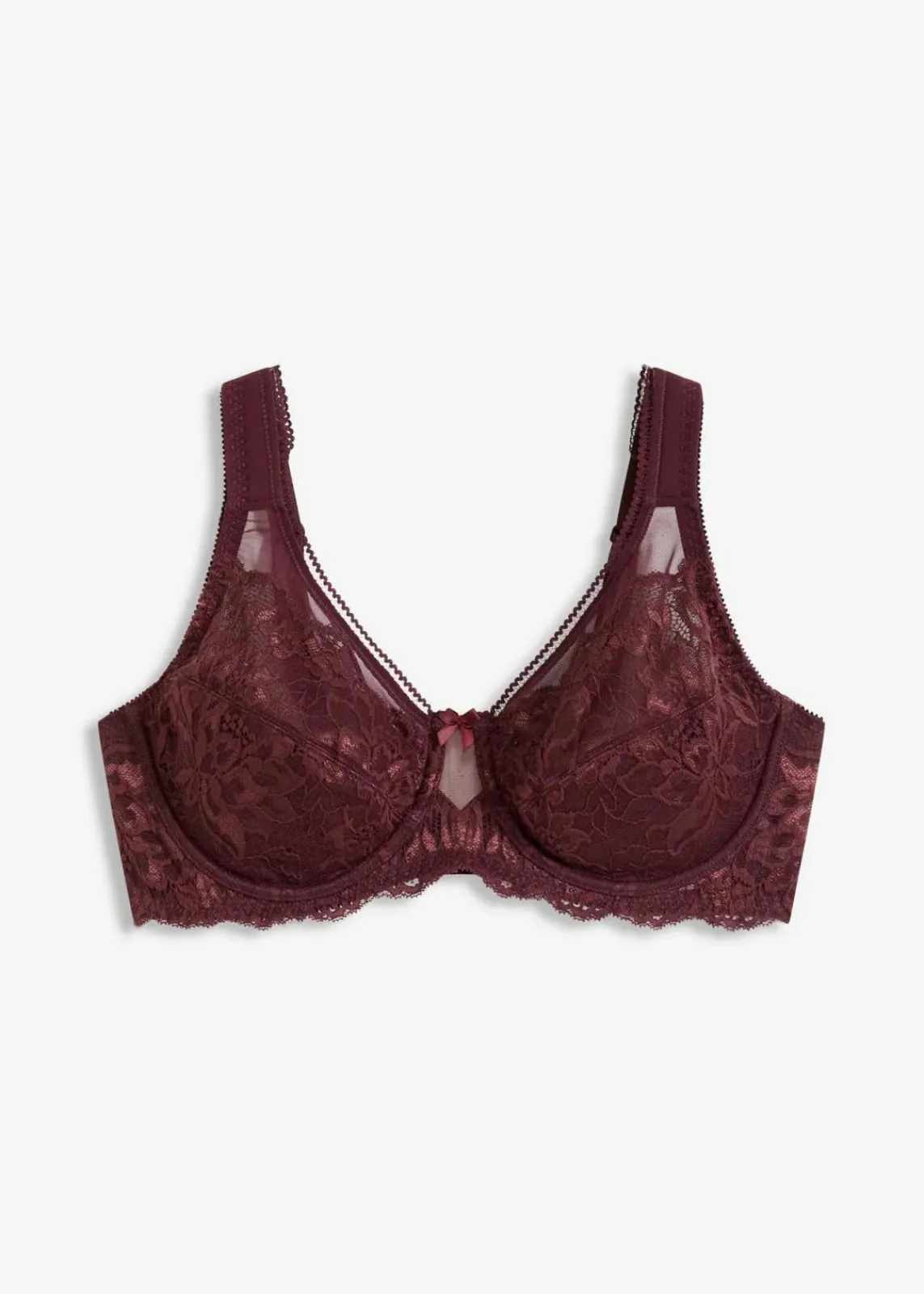 bonprix Wäsche·Dessous|Wäsche·Große Cups D-H|Minimizer-BH mit gepolsterten Trägern weinrot