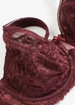 bonprix Wäsche·Dessous|Wäsche·Große Cups D-H|Minimizer-BH mit gepolsterten Trägern weinrot