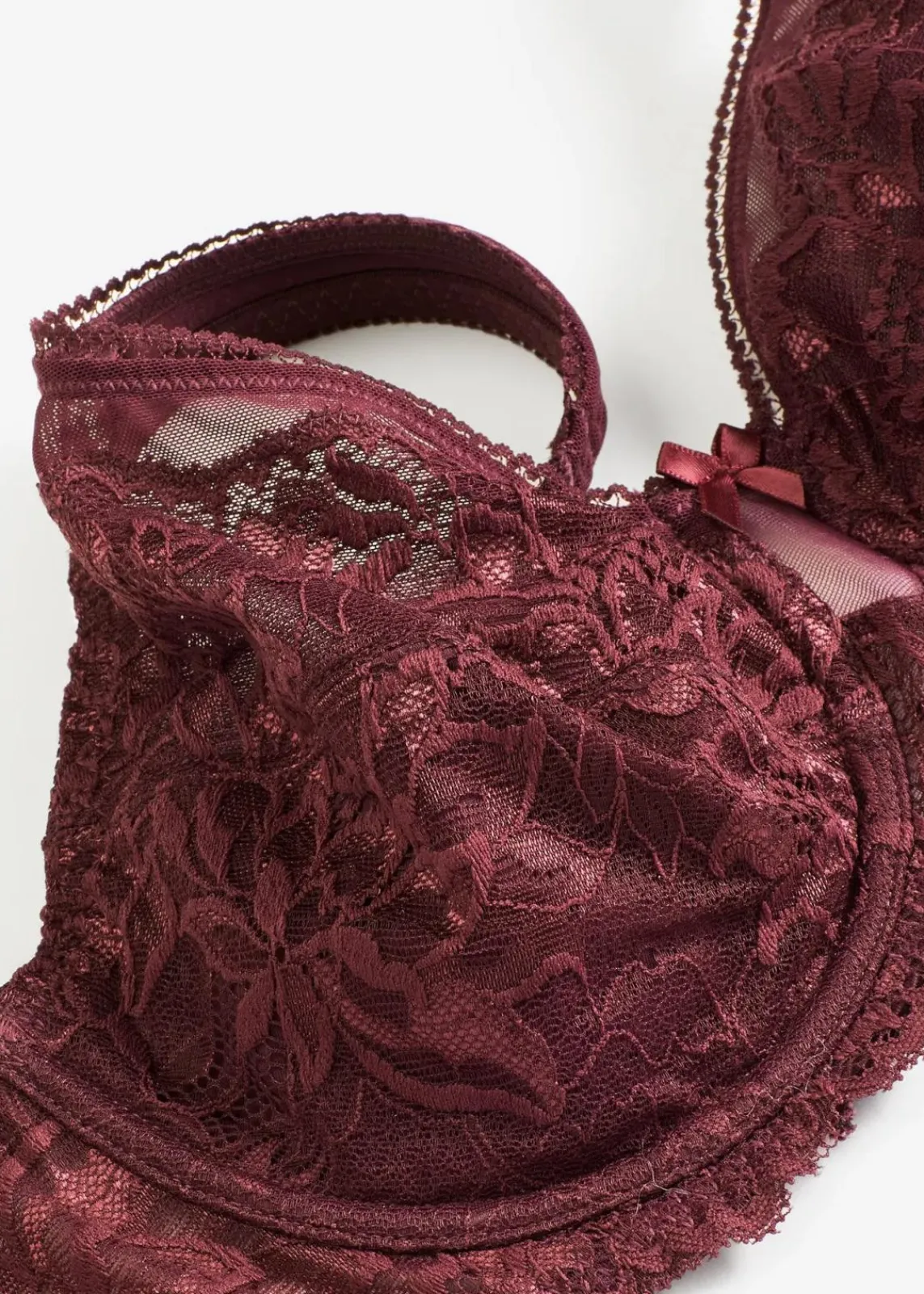 bonprix Wäsche·Dessous|Wäsche·Große Cups D-H|Minimizer-BH mit gepolsterten Trägern weinrot