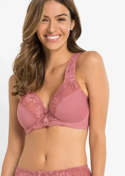 bonprix Große Cups D-H|Bhs|Minimizer-BH mit gepolsterten Trägern (2er Pack) hellmint+beerenrosé