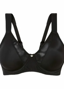 bonprix Große Cups D-H|Nachhaltigere Materialien|Minimizer-BH mit gepolsterten Trägern schwarz