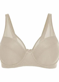 bonprix Große Cups D-H|Bhs|Minimizer-BH mit Mesh kreidebeige