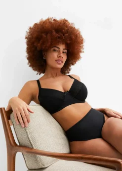 bonprix Große Cups D-H|Bhs|Minimizer-BH mit Mesh schwarz