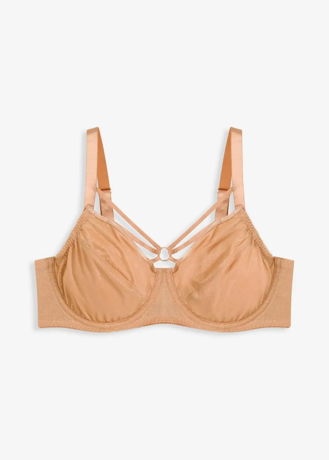 bonprix Wäsche·Dessous|Wäsche·Große Cups D-H|Minimizer-BH mit schimmerndem Material goldbeige