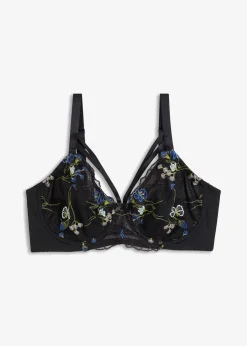 bonprix Bhs|Dessous|Minimizer-BH mit Stickerei schwarz bestickt