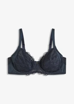 bonprix Wäsche·Dessous|Wäsche·Große Cups D-H|Minimizer-BH mit zarter Spitze intensivblau