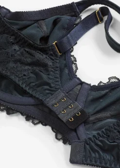 bonprix Wäsche·Dessous|Wäsche·Große Cups D-H|Minimizer-BH mit zarter Spitze intensivblau