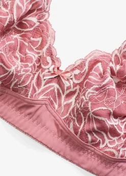 bonprix Wäsche·Dessous|Wäsche·Große Cups D-H|Minimizer-BH ohne Bügel mit gepolsterten Trägern beerensorbet/wollweiß