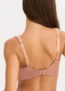 bonprix Große Cups D-H|Nachhaltigere Materialien|Minimizer-BH ohne Bügel mit gepolsterten Trägern schokosorbet