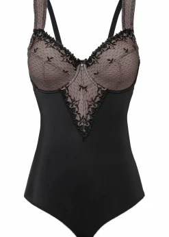 bonprix Wäsche·Bodies|Wäsche·Dessous|Minimizer-Body mit Stickerei schwarz