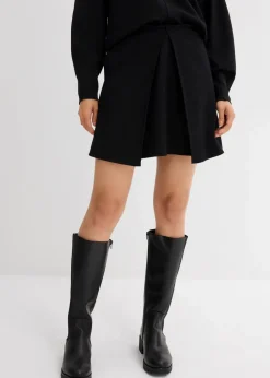 bonprix Bekleidung·Sportbekleidung|Zweiteiler & Sets|Minirock aus bequemen Punto di Roma schwarz