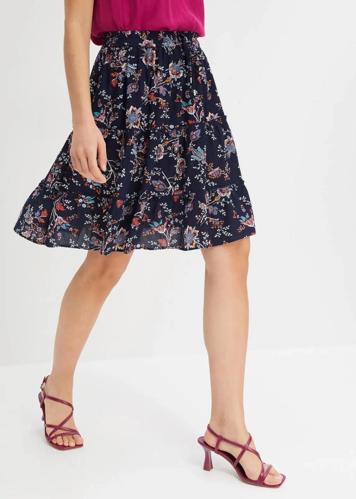 Minirock aus fließender Viskose|bonprix Discount