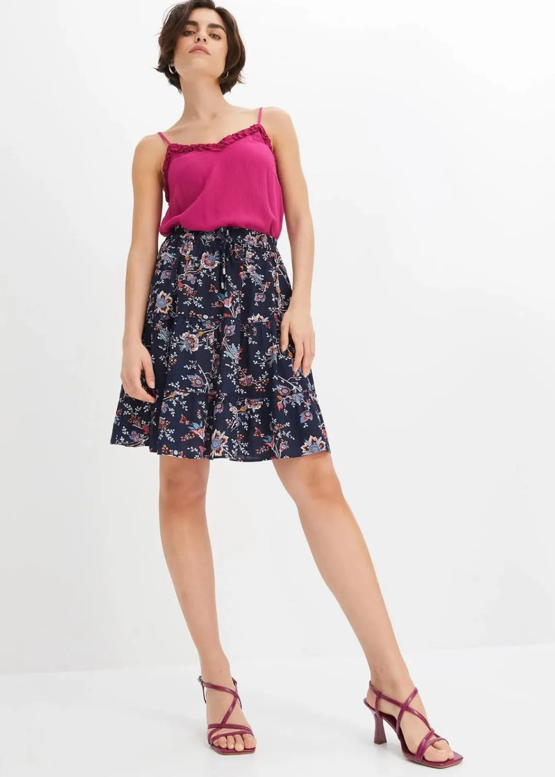 Minirock aus fließender Viskose|bonprix Discount