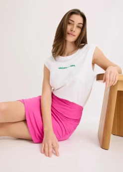 bonprix Bekleidung·Sportbekleidung|Röcke|Minirock mit Raffungen fuchsia