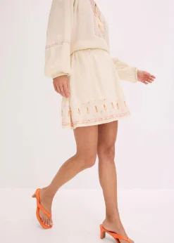 Minirock mit Stickerei|bonprix Clearance