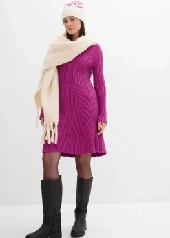 bonprix Bekleidung·Umstandsmode|Bekleidung·Pullover & Strickjacken|Mini-Strickkleid aus softem Viskose-Mix dunkelfuchsia
