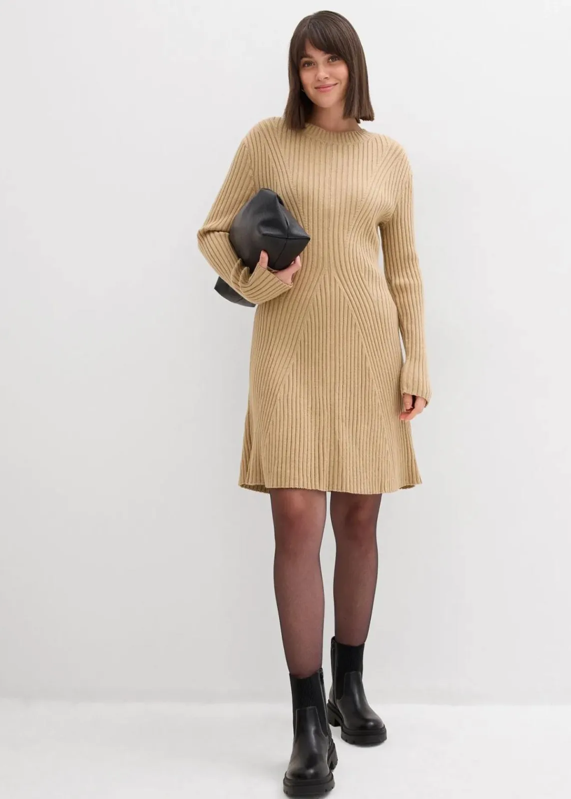 Mini-Strickkleid aus softem Viskose-Mix|bonprix Sale