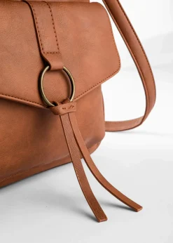 bonprix Taschen|Mittelgroße Umhängetasche mit Schnallendetail cognac