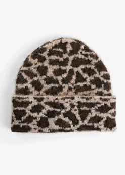 bonprix Mützen, Caps & Hüte|Mütze beige/braun leo