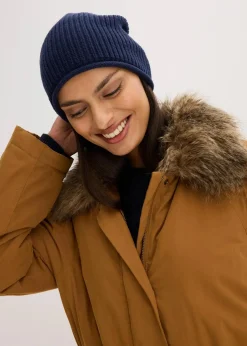 bonprix Nachhaltigere Materialien|Mützen, Caps & Hüte|Mütze aus reiner Baumwolle dunkelblau