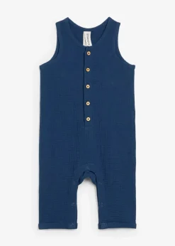 bonprix Overalls & Sets|Musselin Overall aus reiner Baumwolle tiefblau