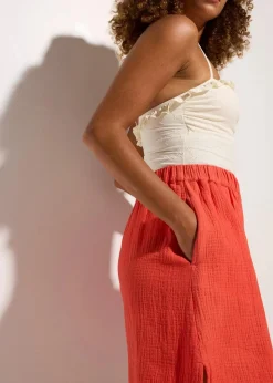 bonprix Strandmode|Bademode·Strandmode|Musselin Strand Rock hellrot