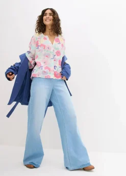 Musselin-Bluse aus reiner Baumwolle|bonprix Sale