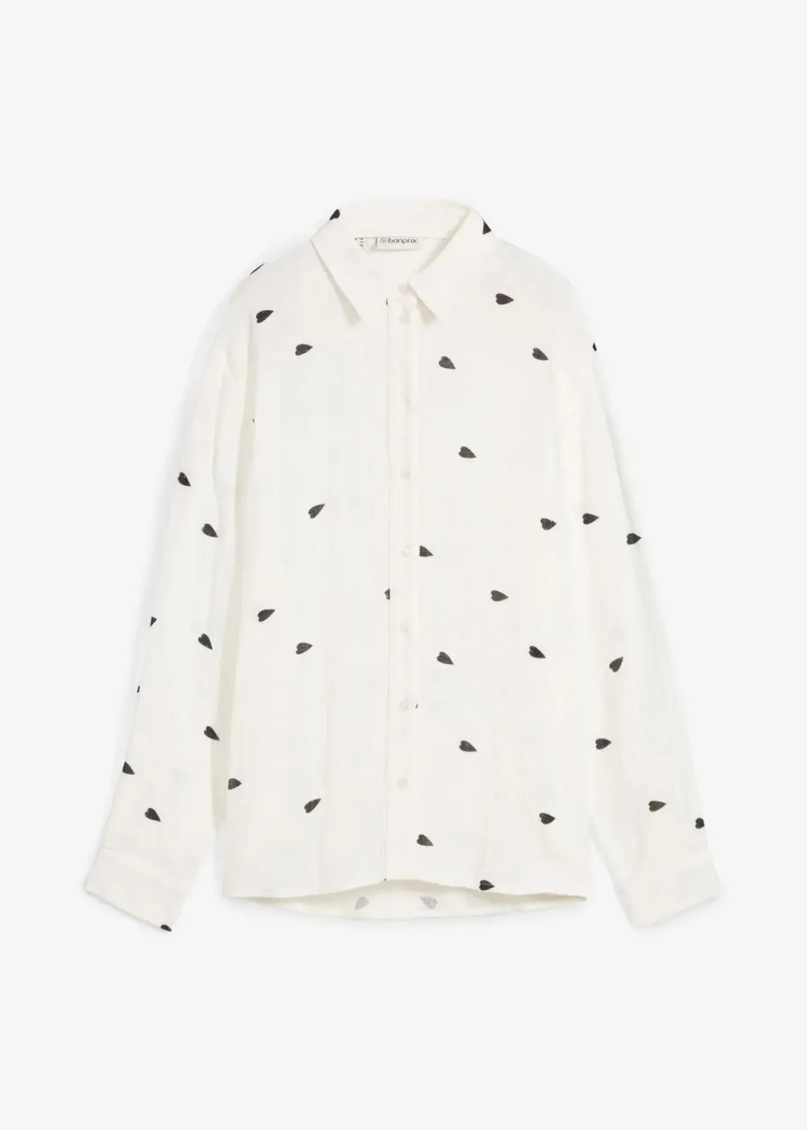 Musselin-Bluse mit Herzen|bonprix Clearance