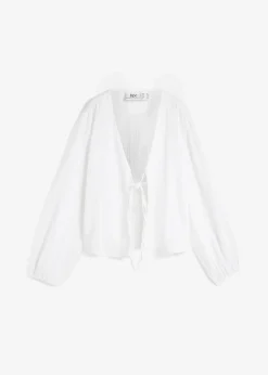 bonprix Bekleidung·Hosen|Jacken & Mäntel|Musselin-Bolero weiß
