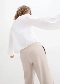 bonprix Bekleidung·Hosen|Jacken & Mäntel|Musselin-Bolero weiß