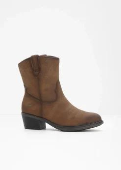 Mustang High Heels|Stiefeletten|Cowboy Stiefelette braun